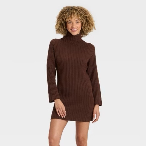 a new day Dresses & Skirts - a new day Chocolate Long Sleeve Sweater Dress